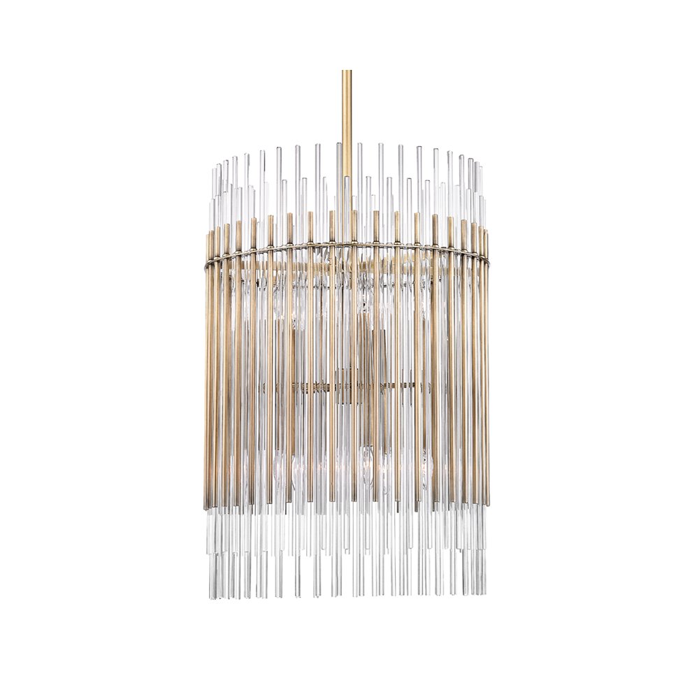 Wallis Chandelier, Aged Brass. Picture 1