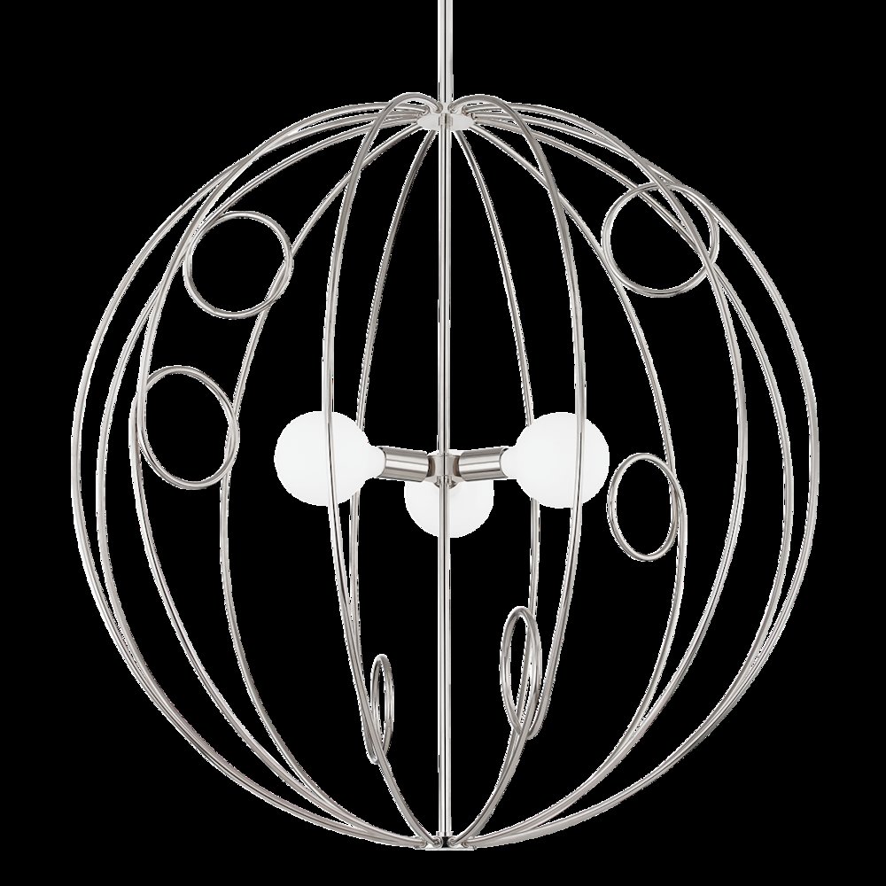 Alanis Chandelier, Polished Nickel. Picture 1