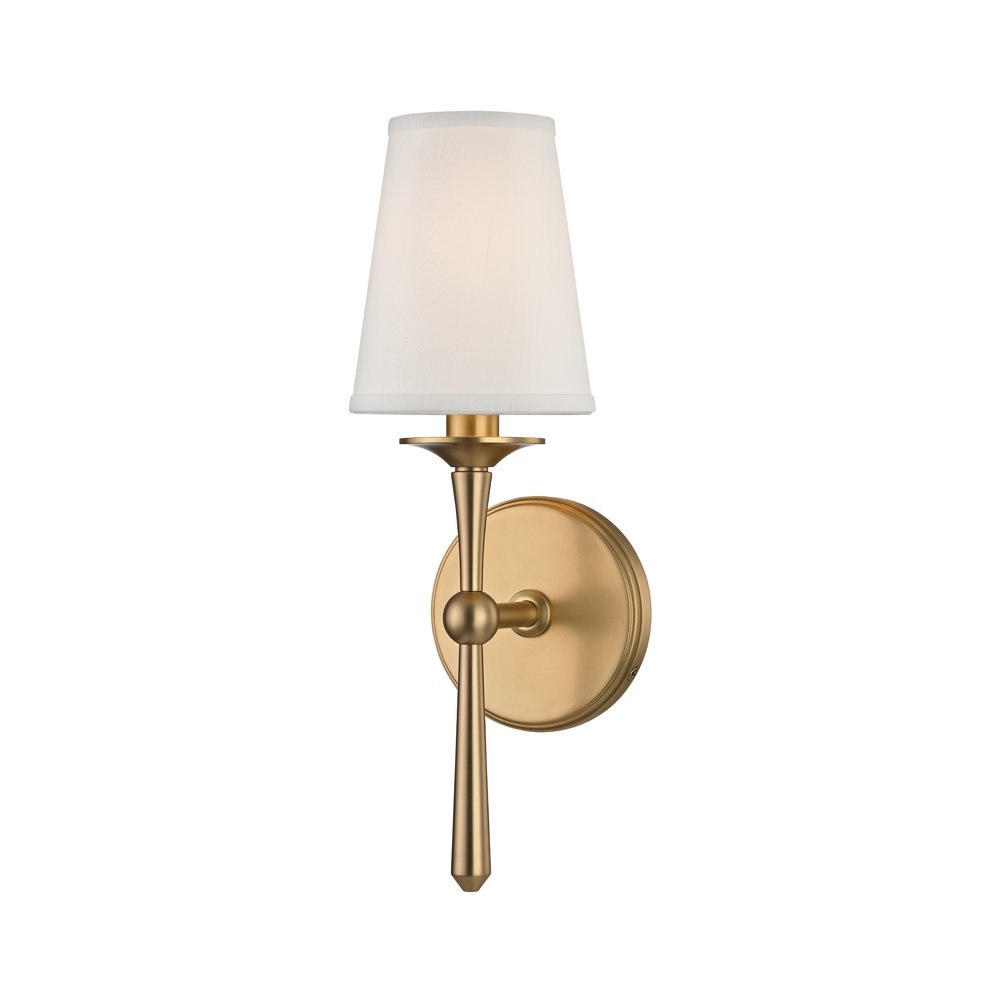 Islip Wall Sconce, Aged Brass. Picture 1