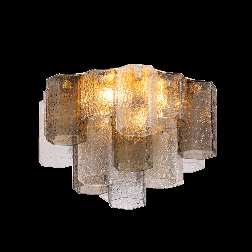 Helsinki Semi Flush, Vintage Gold Leaf. Picture 1