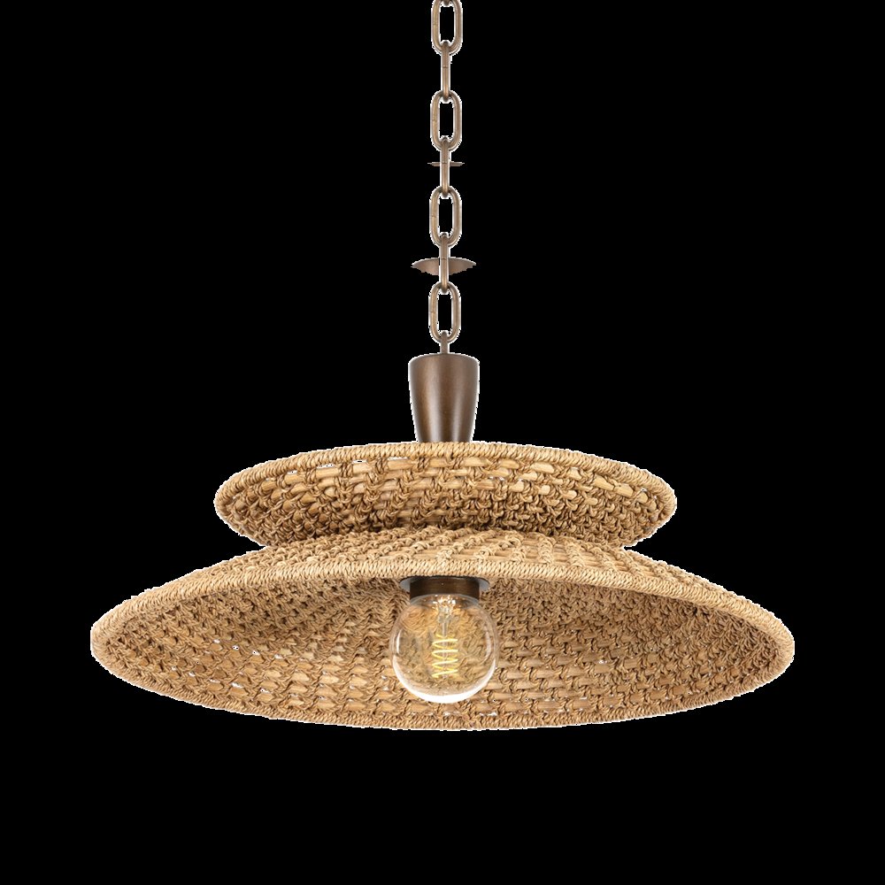 Landry Pendant, Bronze Leaf. Picture 1
