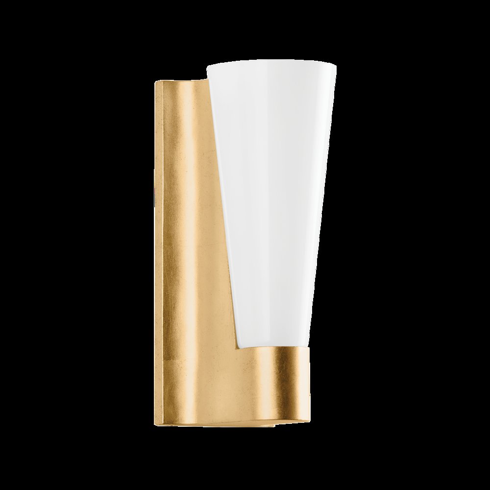 Abner Wall Sconce, Vintage Gold Leaf. Picture 1