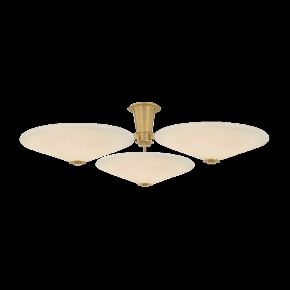Cologne Flush Mount, Vintage Brass. Picture 1