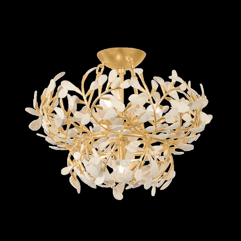 Maybrook Semi Flush, Vintage Gold Leaf. Picture 1