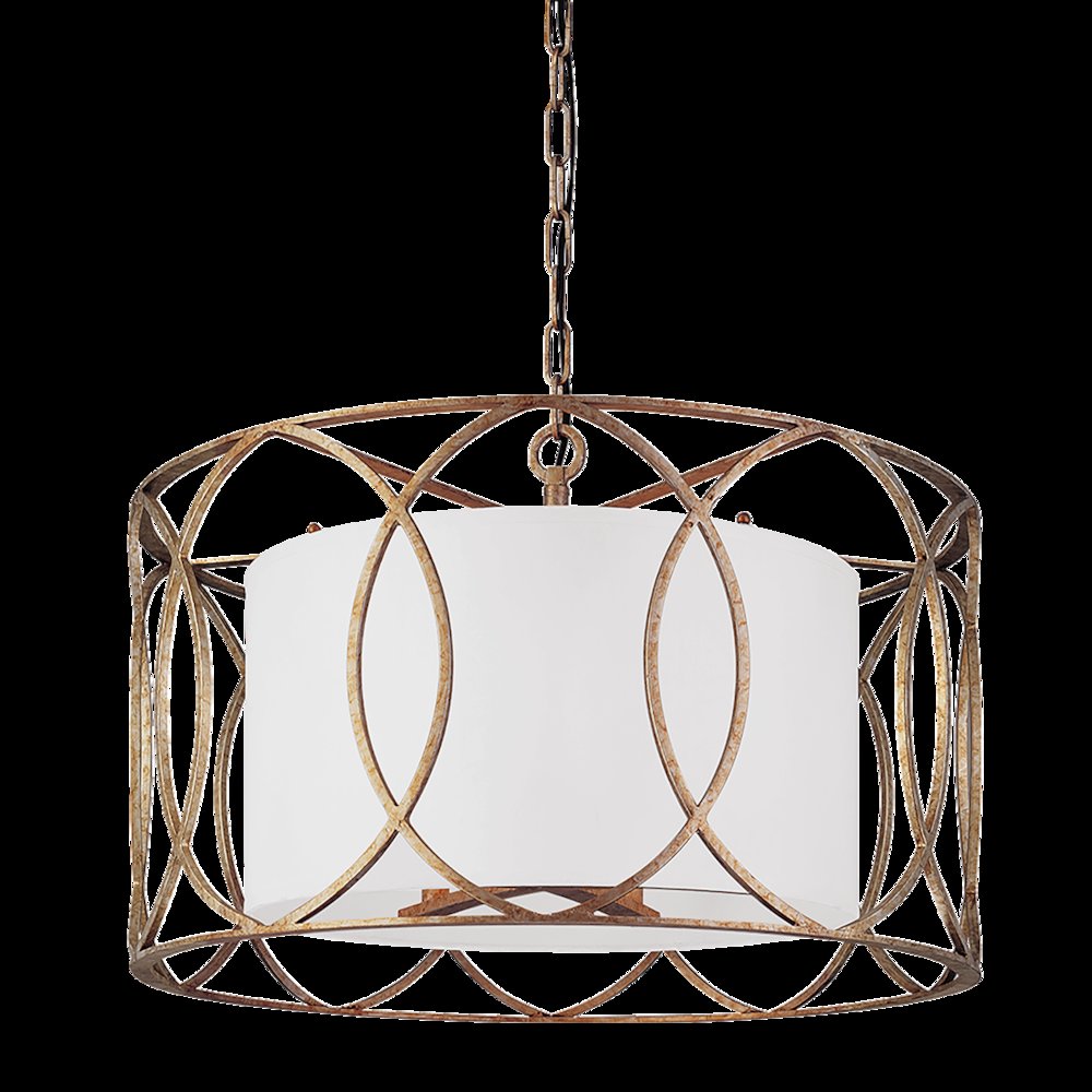 Sausalito Chandelier, Silver Gold. Picture 1