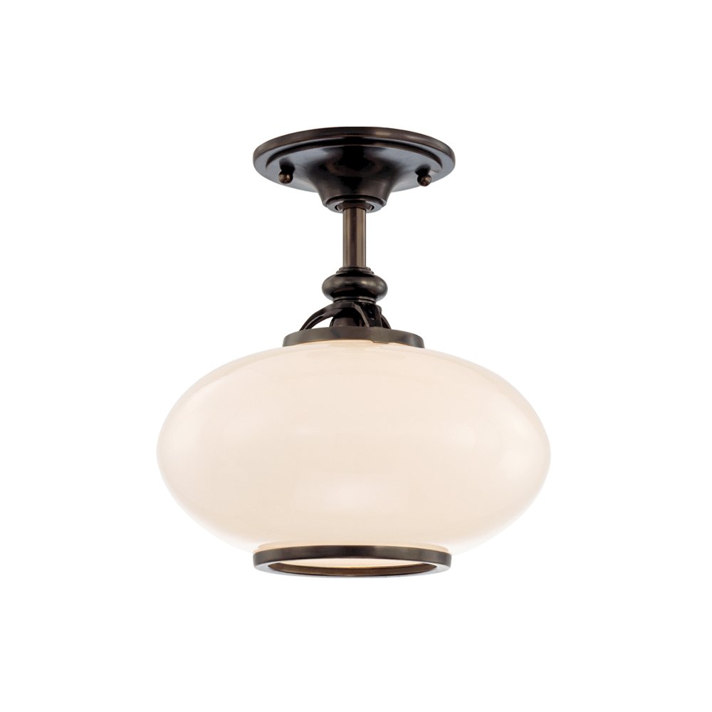 Canton Semi Flush, Old Bronze. Picture 1