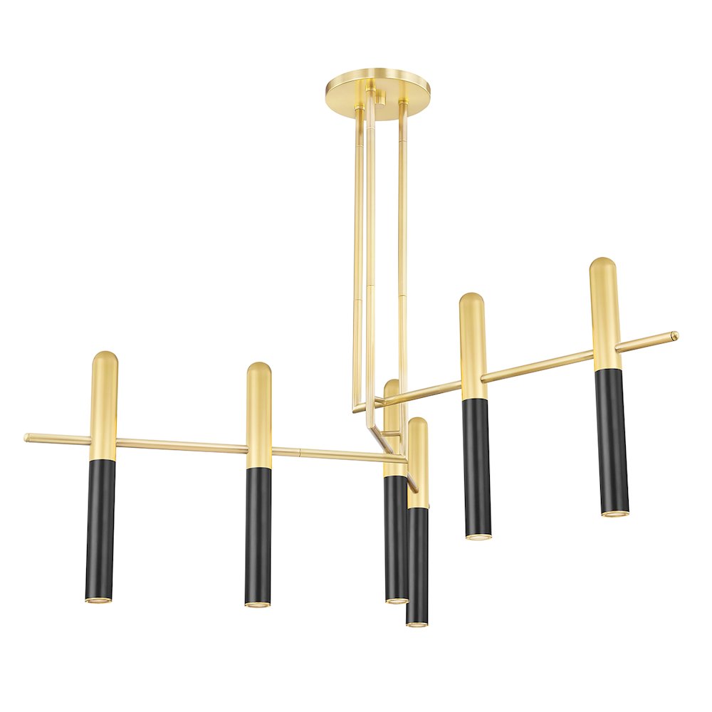 Thurston Chandelier, Aged Brass, Old Bronze. Picture 1