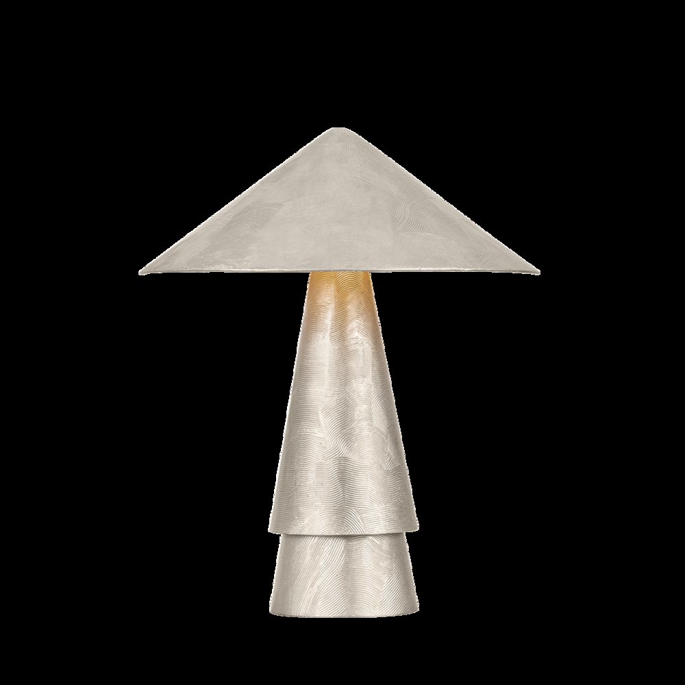 Foxton Table Lamp, Warm Silver Leaf. Picture 1