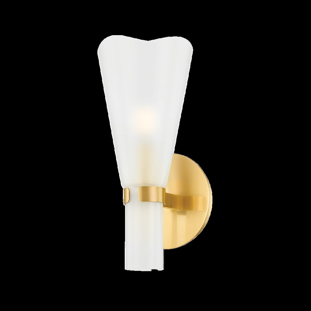 Pine Island Wall Sconce, Aged Brass. Picture 1