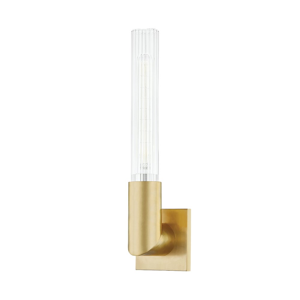 Asher Wall Sconce, Aged Brass. Picture 1
