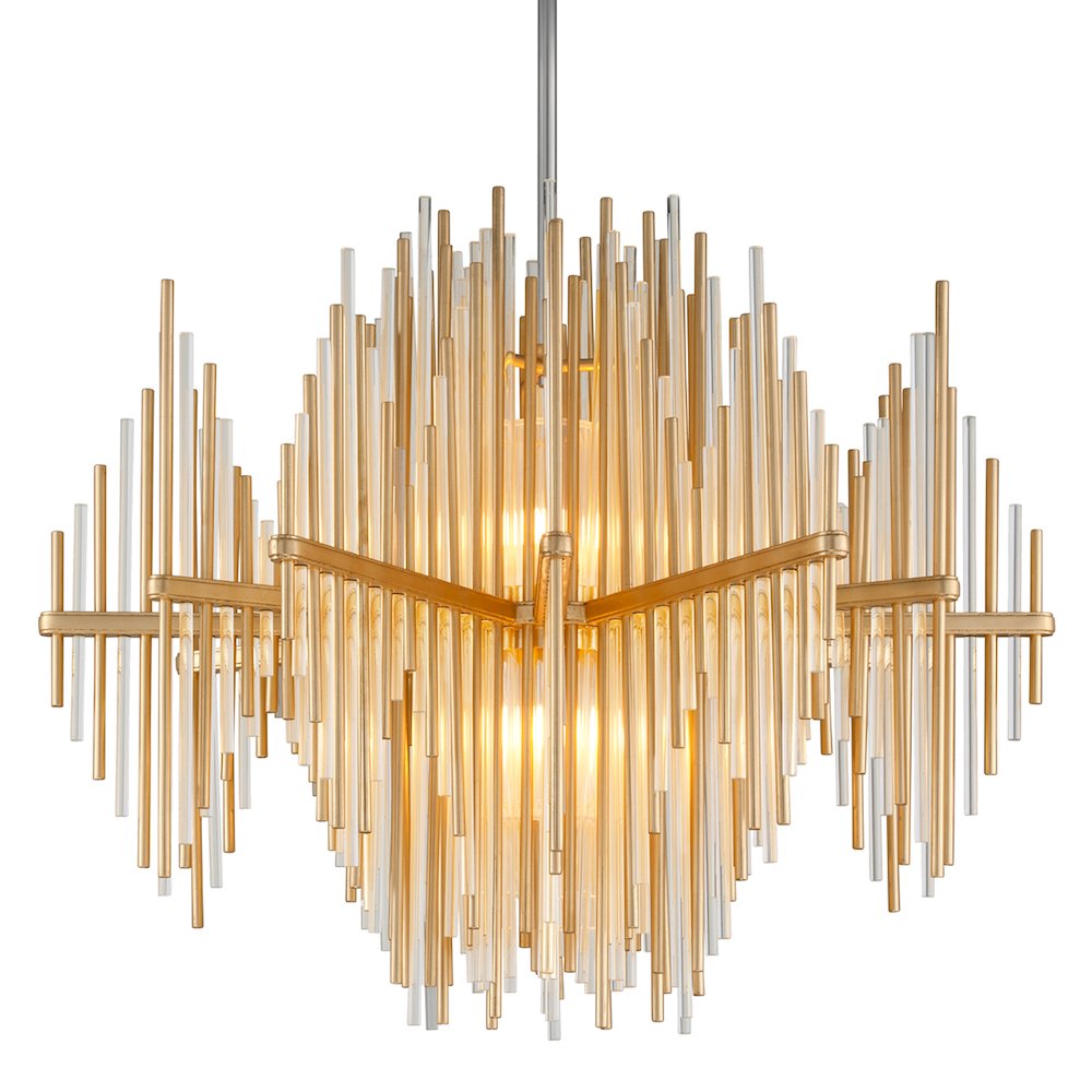 Theory Chandelier, Gold Leaf. Picture 1
