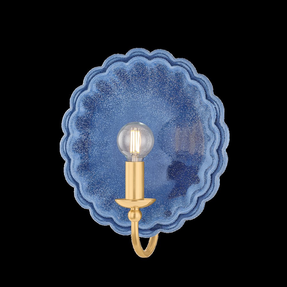Paulette Wall Sconce, Aged Brass. Picture 1