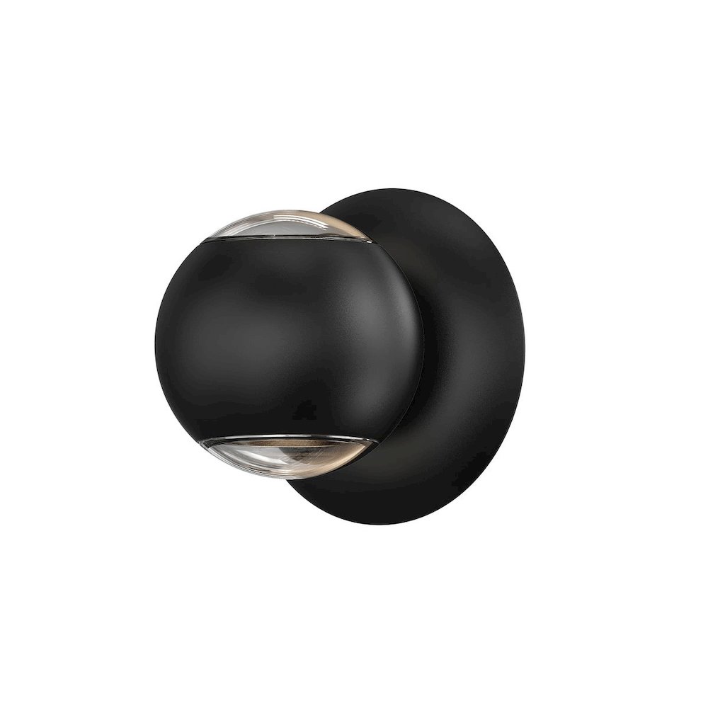 Hemisphere Wall Sconce, Texture Black. Picture 1