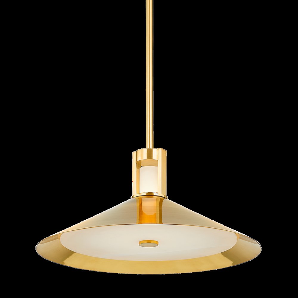 Clermont Pendant, Aged Brass. Picture 1