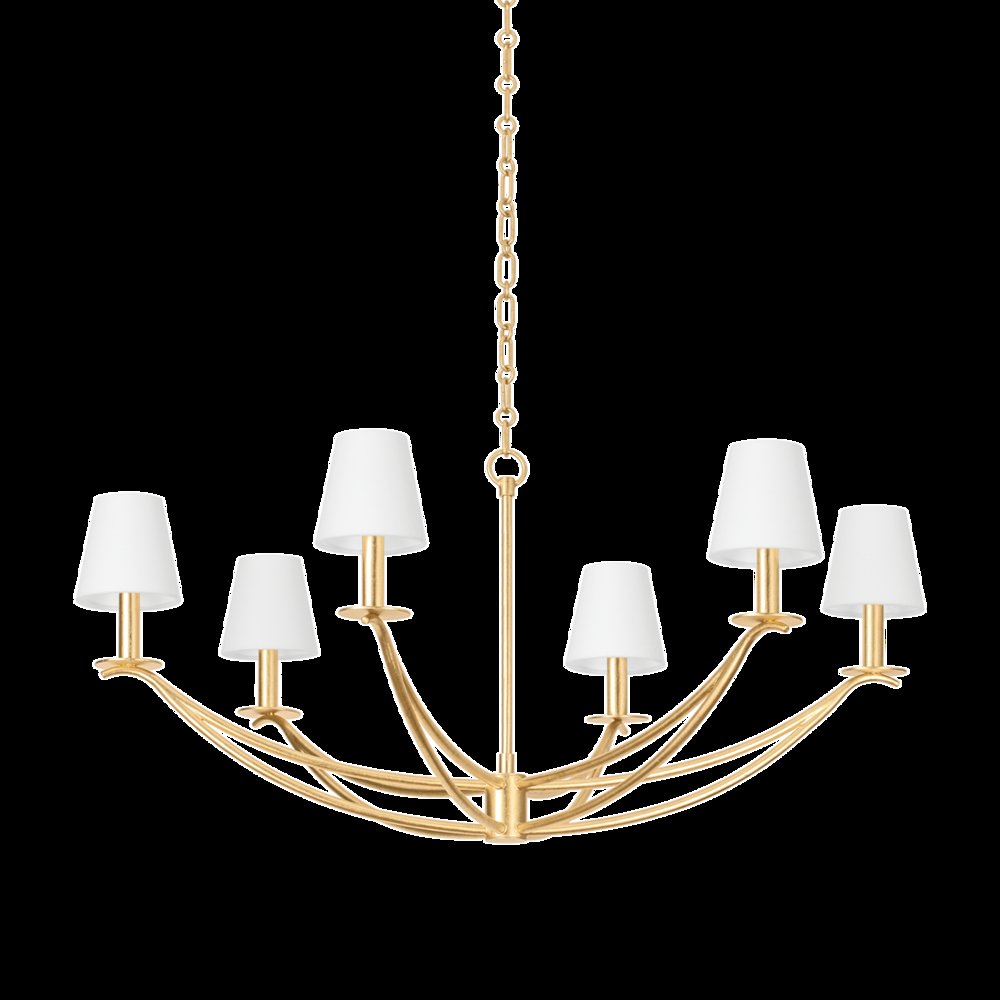 Bo Chandelier, Vintage Gold Leaf. Picture 1