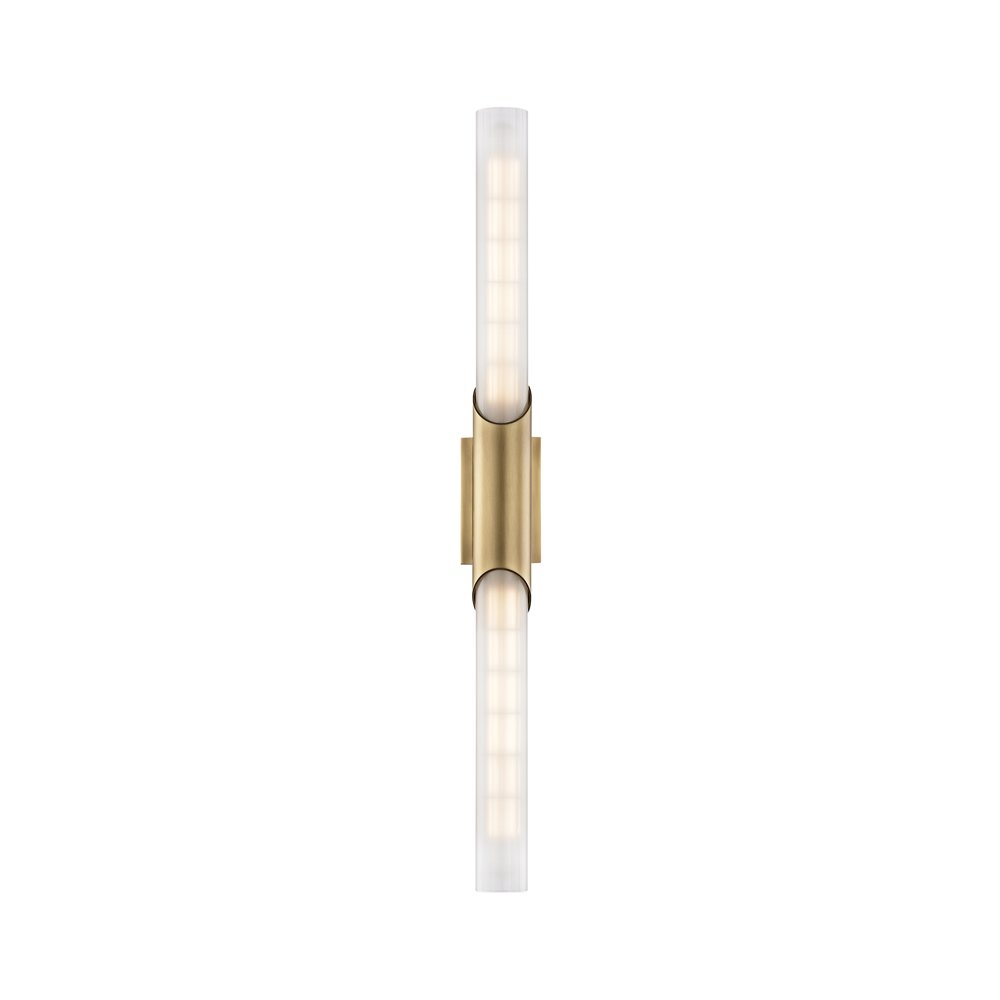 Pylon Wall Sconce, Aged Brass. Picture 1