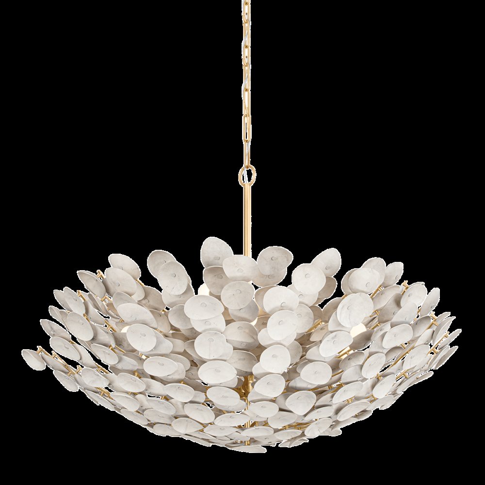 Aimi Chandelier, Vintage Gold Leaf. Picture 1