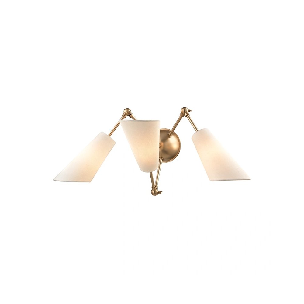 Buckingham Wall Sconce In Aged Brass Color. Picture 1