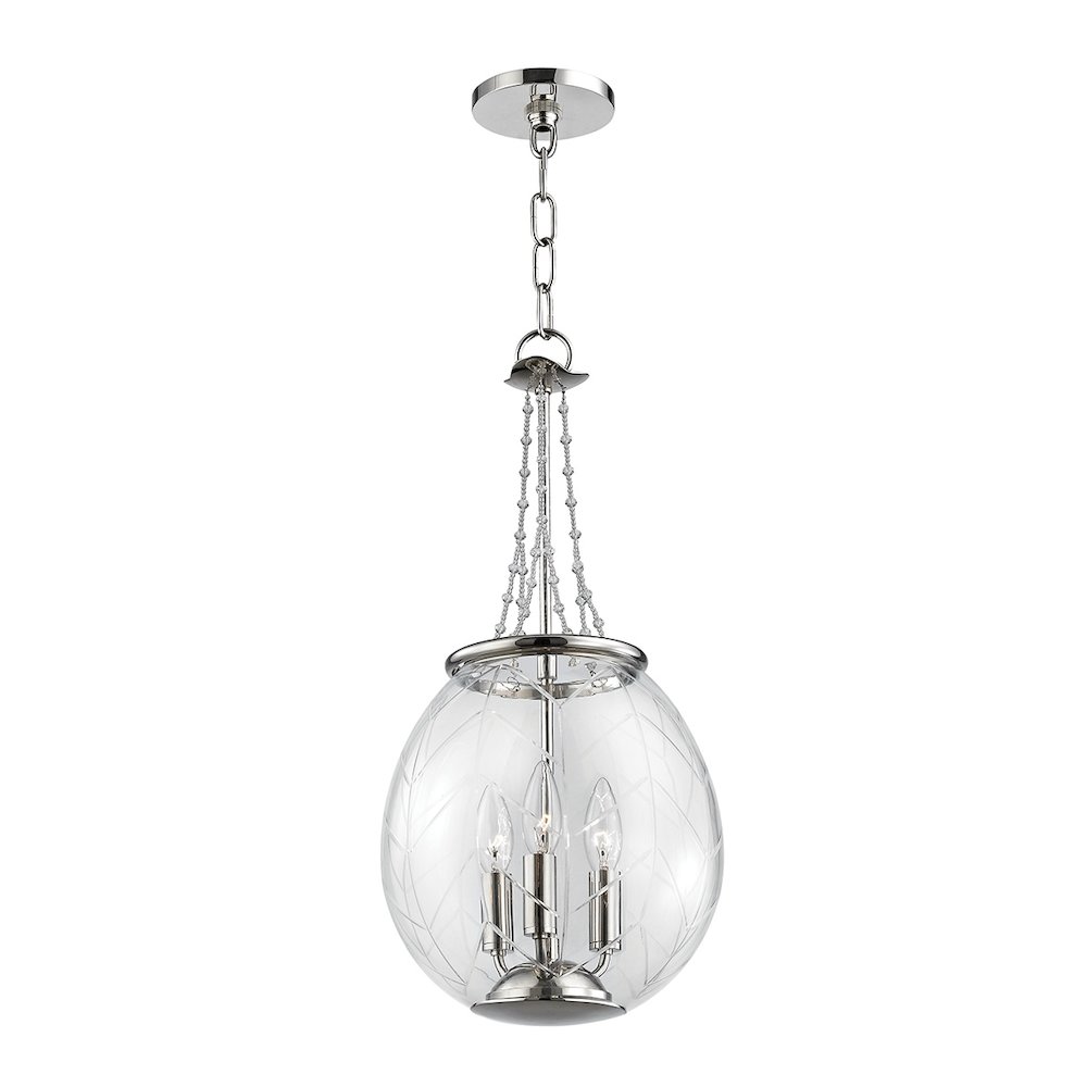 Pierce Pendant In Polished Nickel Color. Picture 1