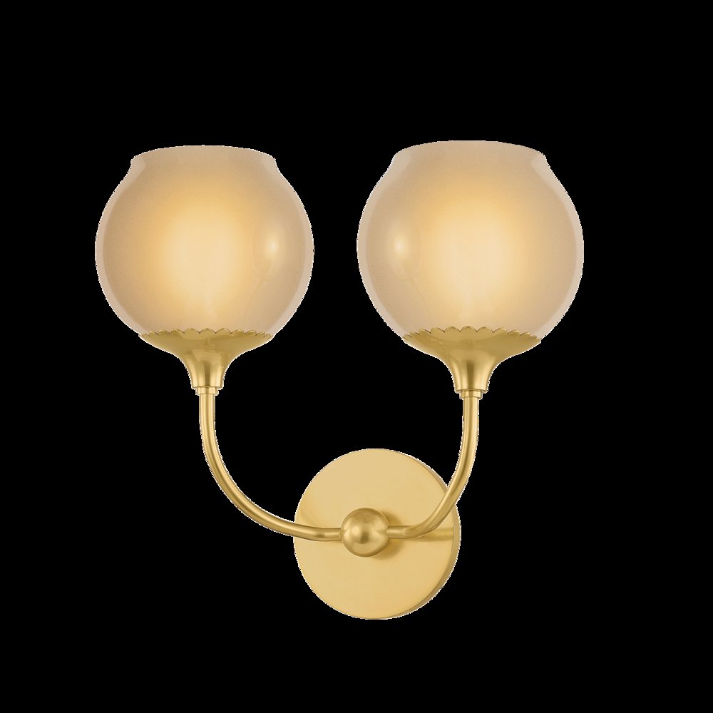 Daya Wall Sconce, Aged Brass. Picture 1