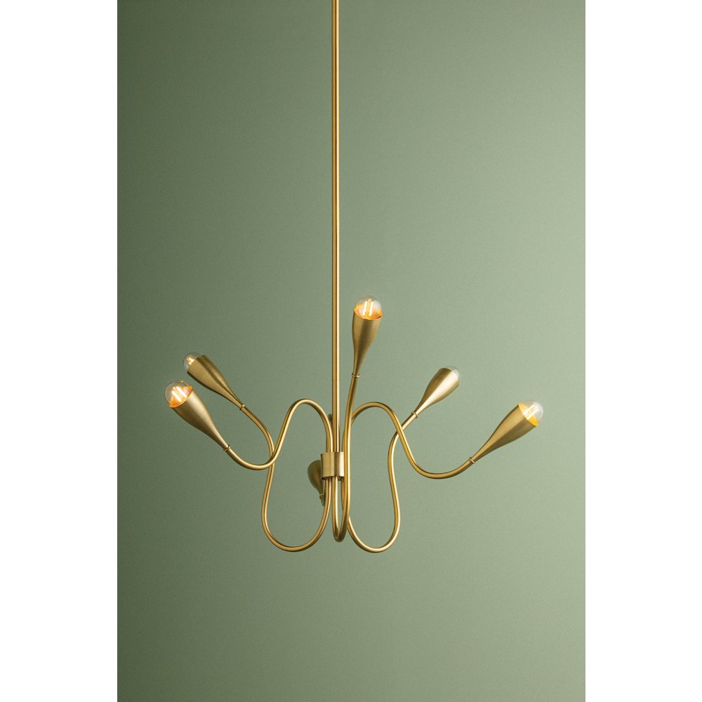 Anaise Chandelier, Aged Brass. Picture 3
