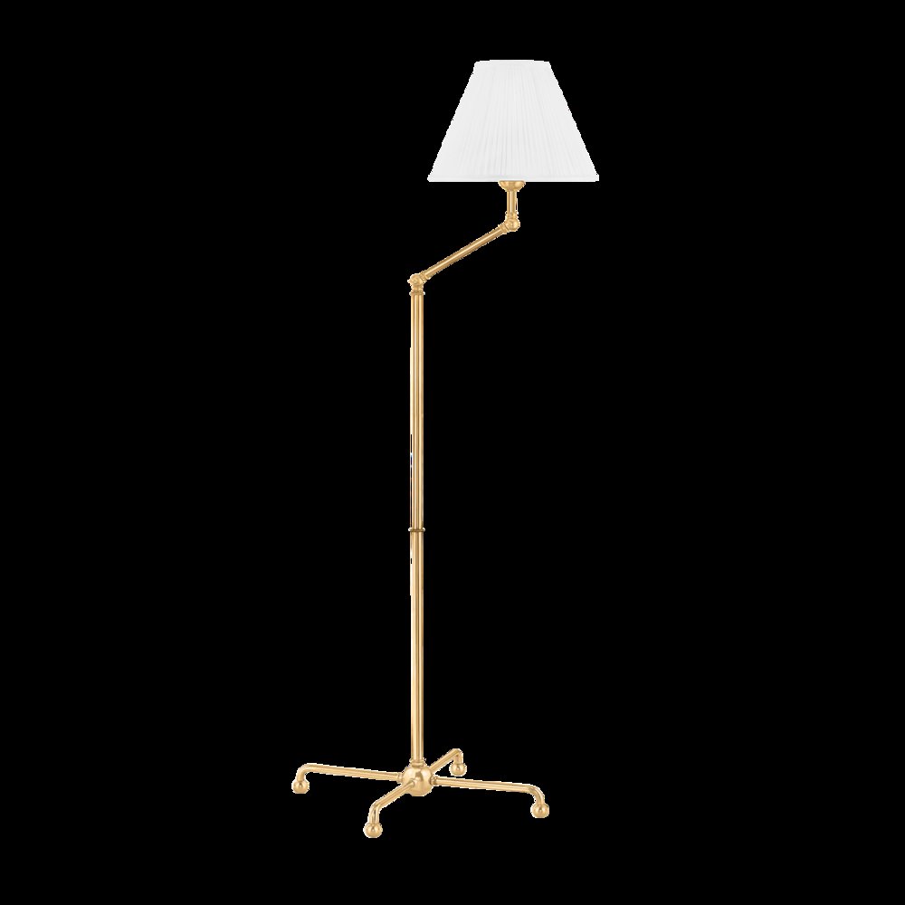 Classic No.1 Floor Lamp, Aged Brass. Picture 1