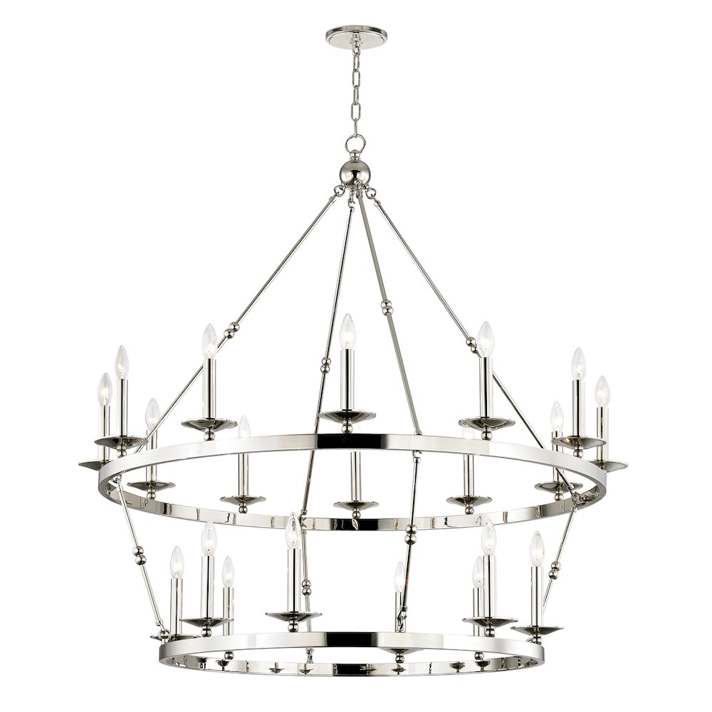 Allendale Chandelier, Polished Nickel. Picture 1