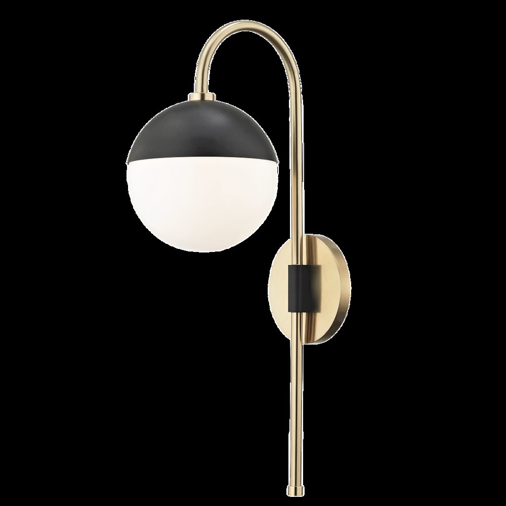 Renee Plug-In Sconce, Aged Brass. Picture 1