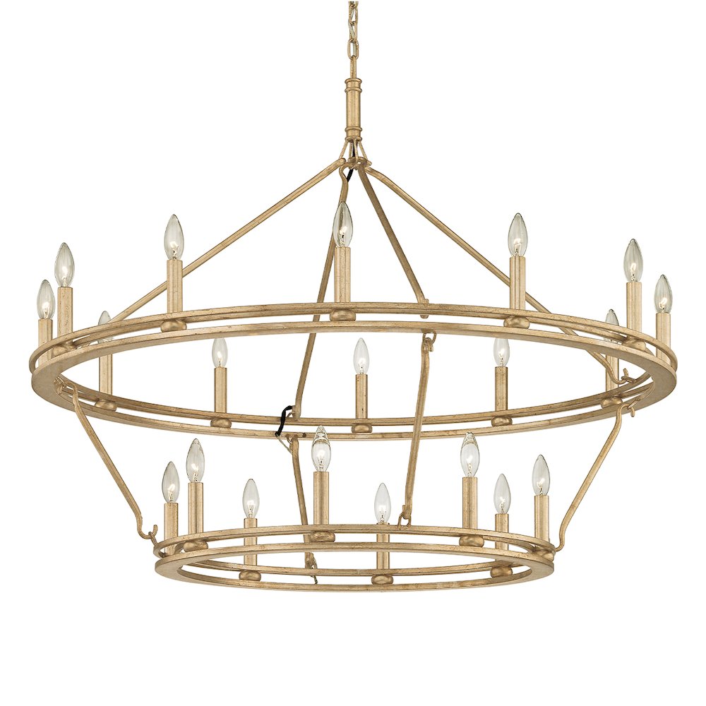 Sutton Chandelier, Champagne Silver Leaf. Picture 1