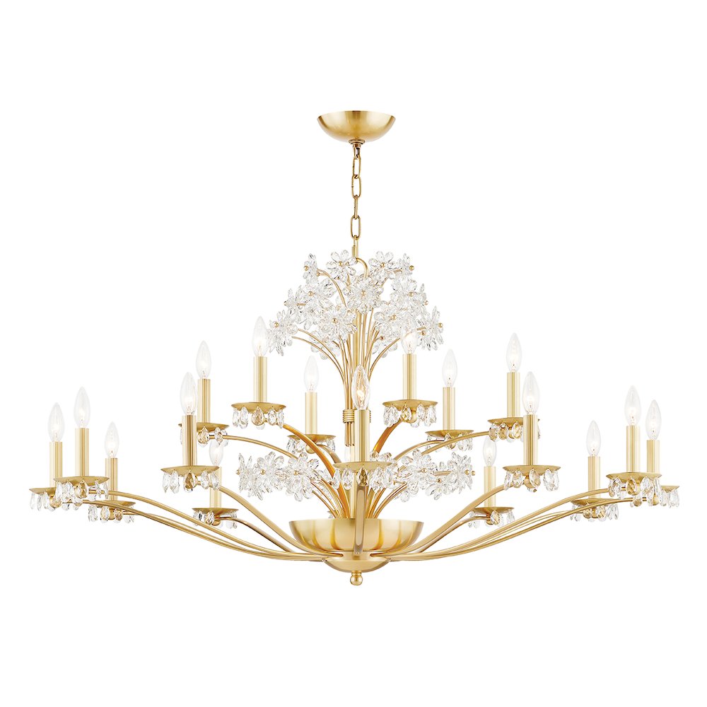 Beaumont Chandelier, Aged Brass. Picture 1