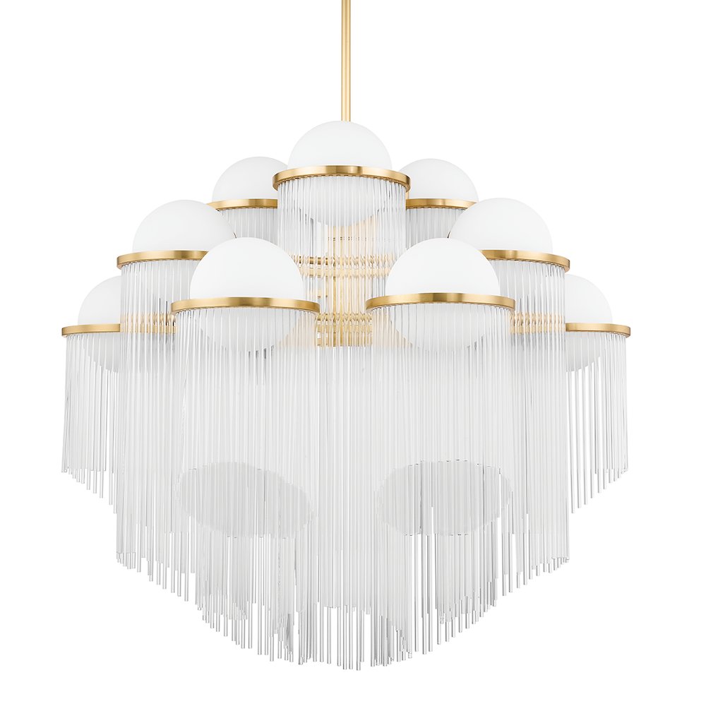Celestial Chandelier, Aged Brass. Picture 1