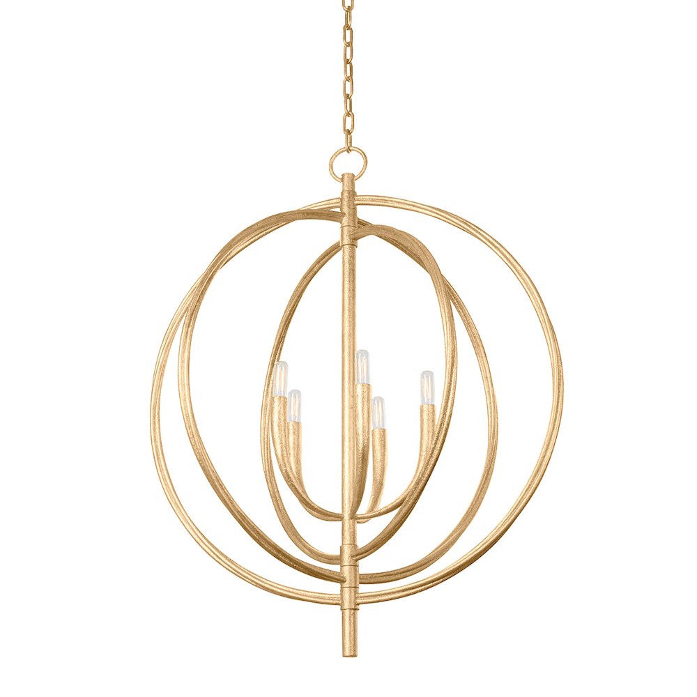 Fillea Chandelier, Vintage Gold Leaf. Picture 1