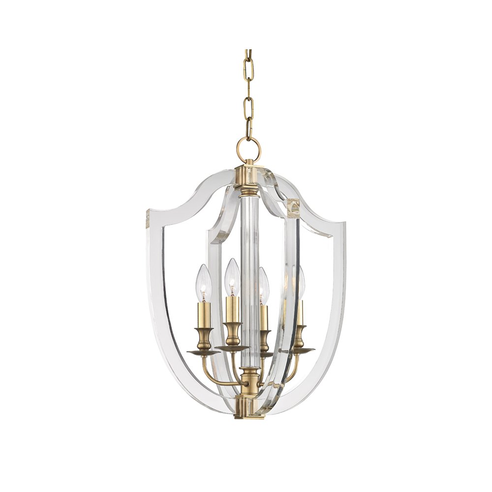 Arietta Pendant, Aged Brass. Picture 1