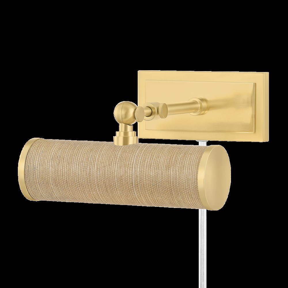 Holly Picture Light, Aged Brass. Picture 1