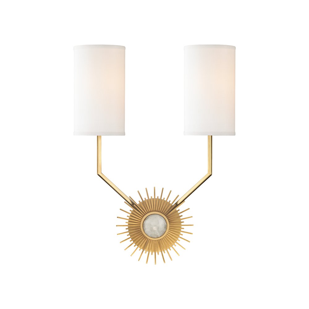 Borland Wall Sconce, Aged Brass. Picture 1