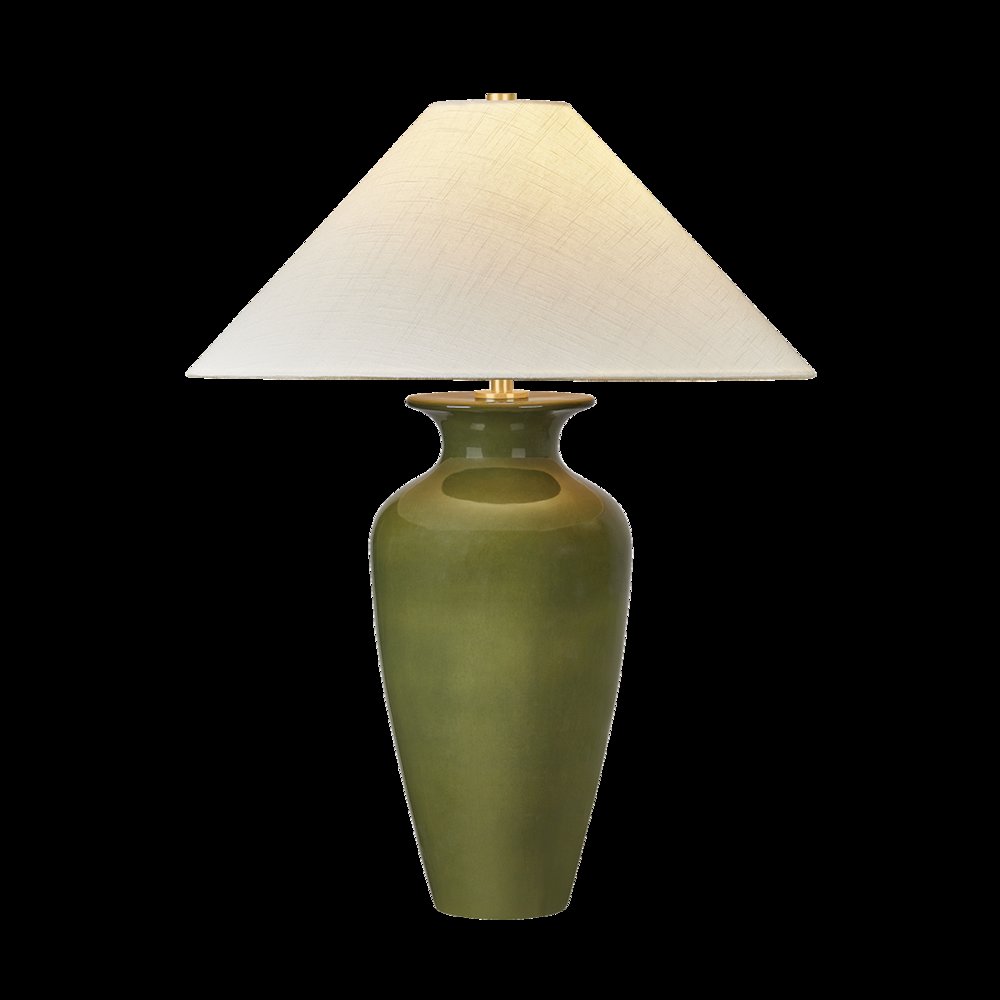 Grassy Point Table Lamp, Aged Brass. Picture 1