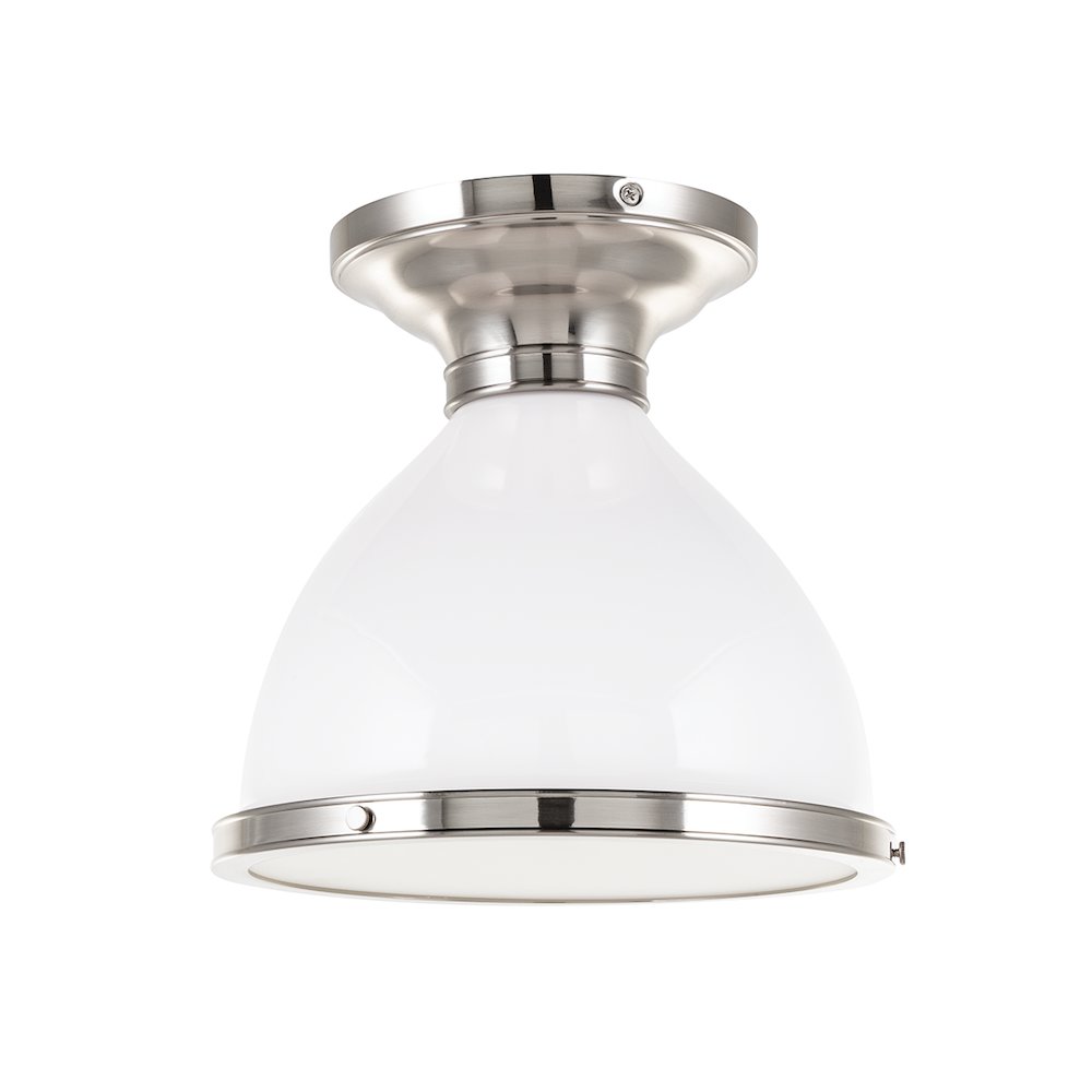 Randolph Semi Flush, Satin Nickel. Picture 1