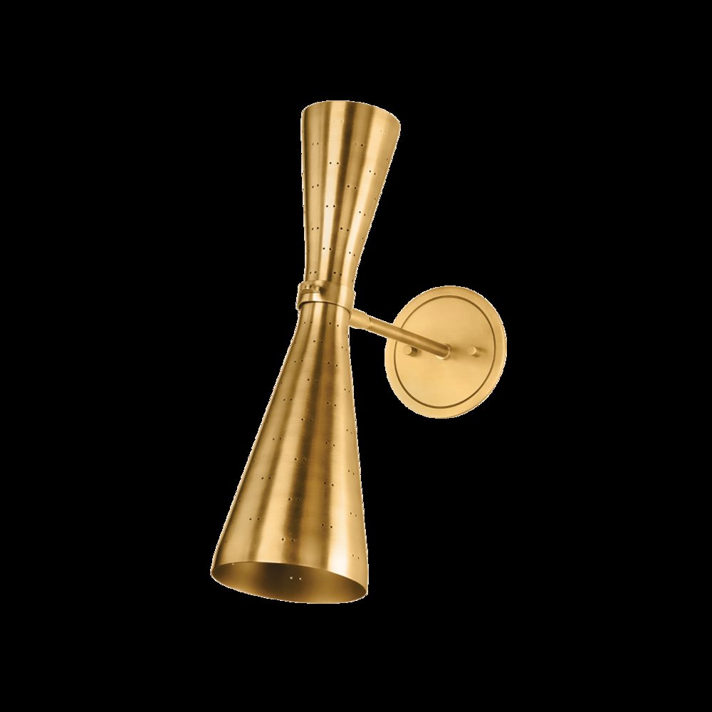 Allanton Wall Sconce, Aged Brass. Picture 1