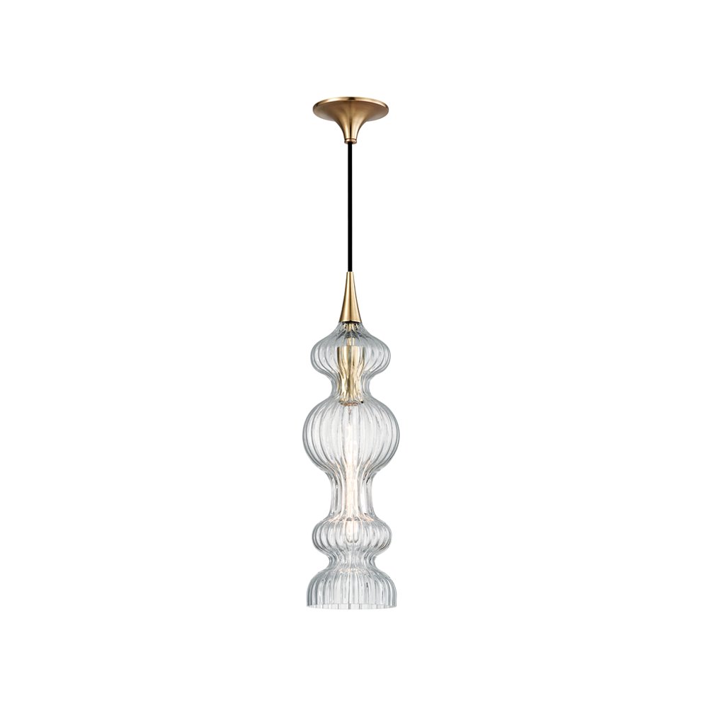 Pomfret Pendant, Aged Brass. Picture 1