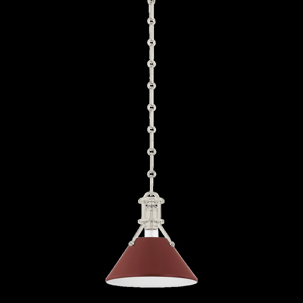 Painted No.2 Pendant, Polished Nickel. Picture 1