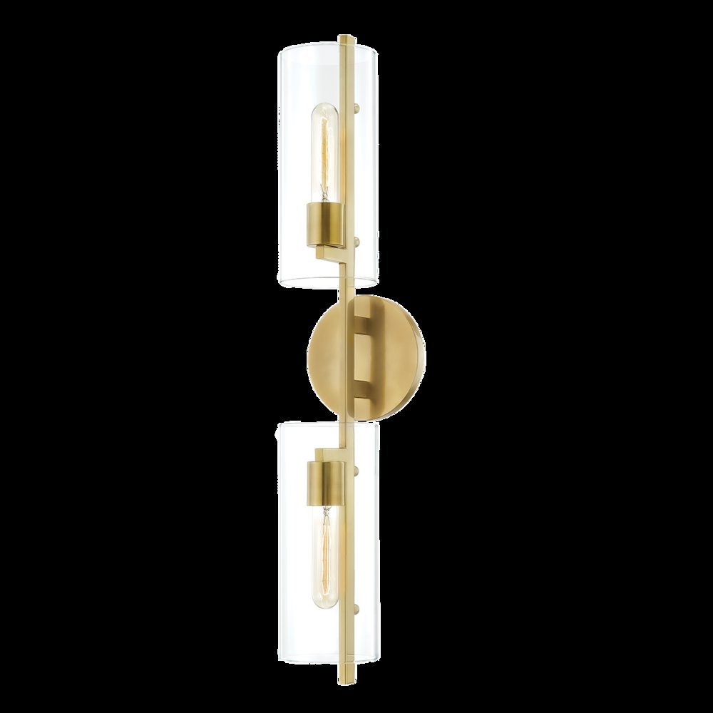 Ariel Wall Sconce, Aged Brass. Picture 1