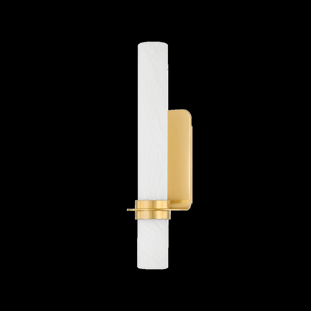 Groveland Station Wall Sconce, Aged Brass. Picture 1
