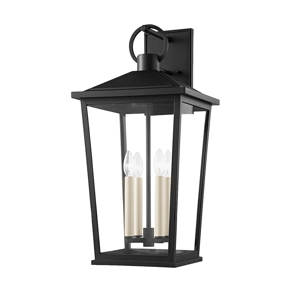 Soren Exterior Wall Sconce, Texture Black. Picture 1