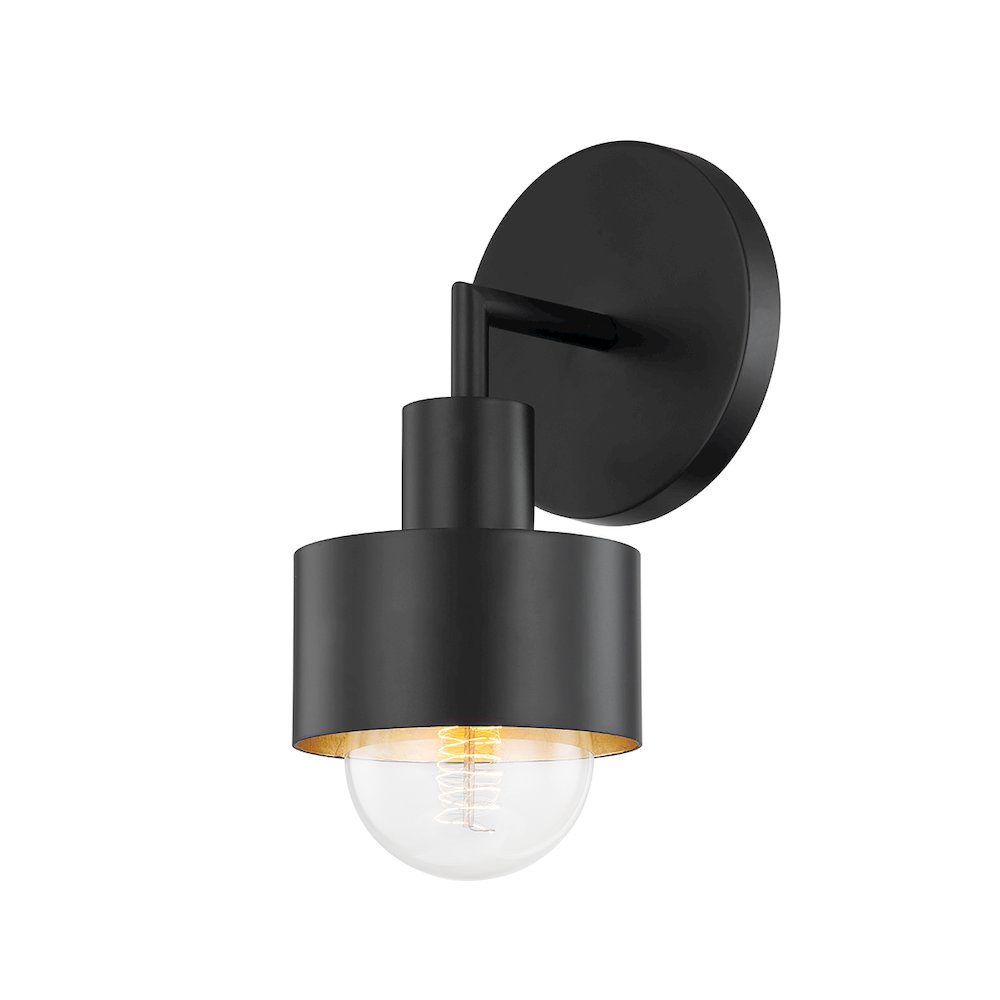 North Wall Sconce, Soft Black. Picture 1