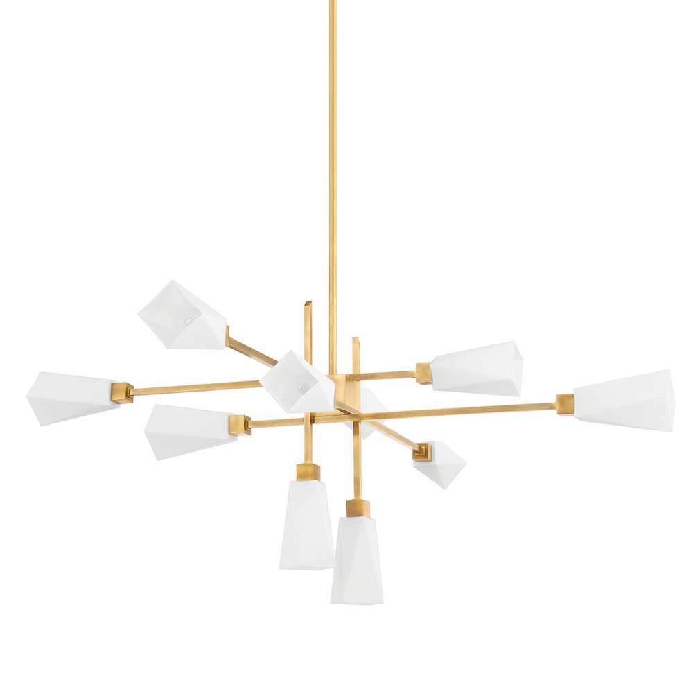 Artemis Chandelier, Vintage Brass. Picture 1