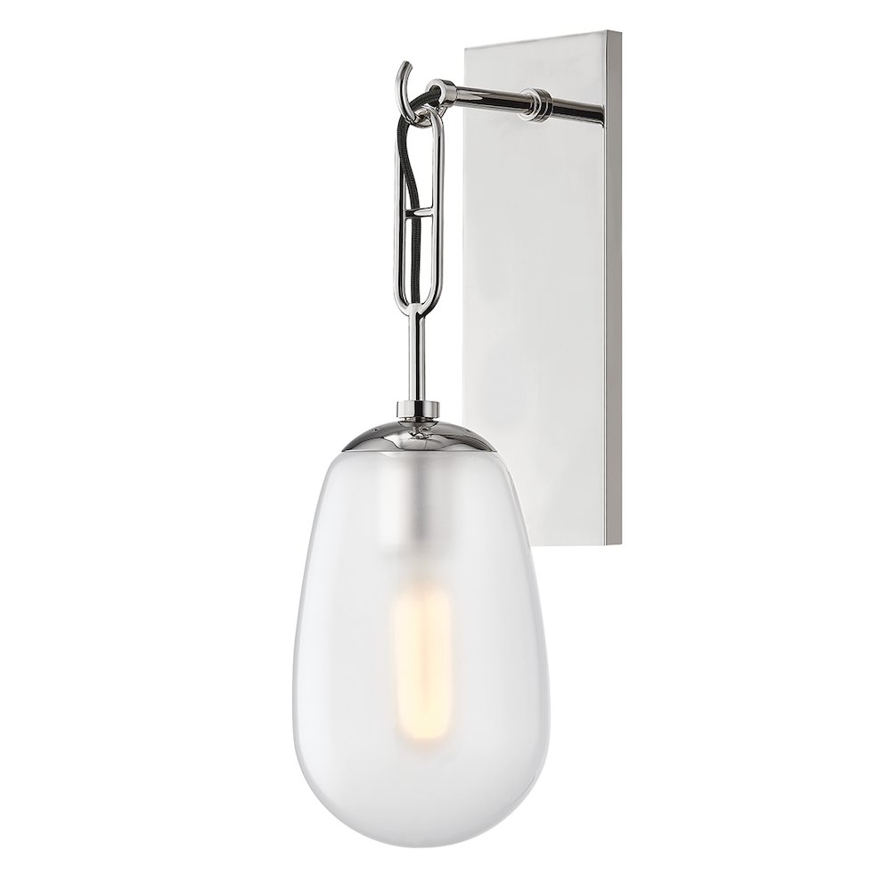 Bruckner Wall Sconce, Polished Nickel. Picture 1