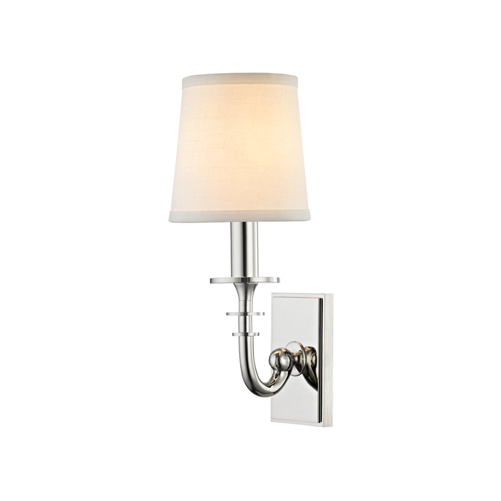 Carroll Wall Sconce, Polished Nickel. Picture 1