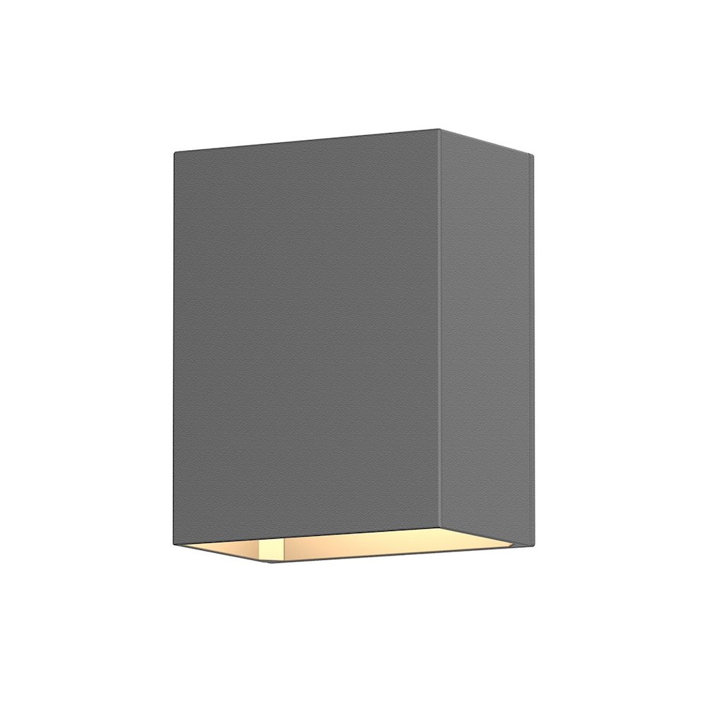 Box Wall Sconce, Textured Gray. Picture 1