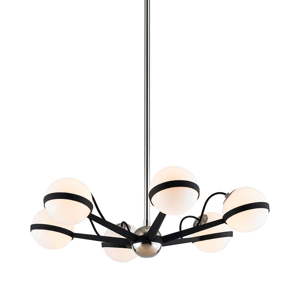 Ace Chandelier, Texture Black. Picture 1