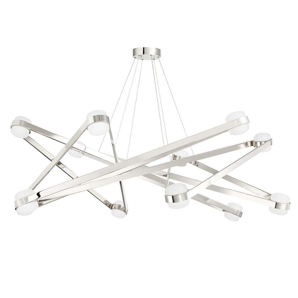 Orbit Chandelier, Polished Nickel. Picture 1